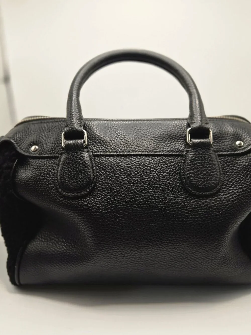 Coach Bennett Mini Satchel, Crossbody pebbled Leather with shoulder strap black